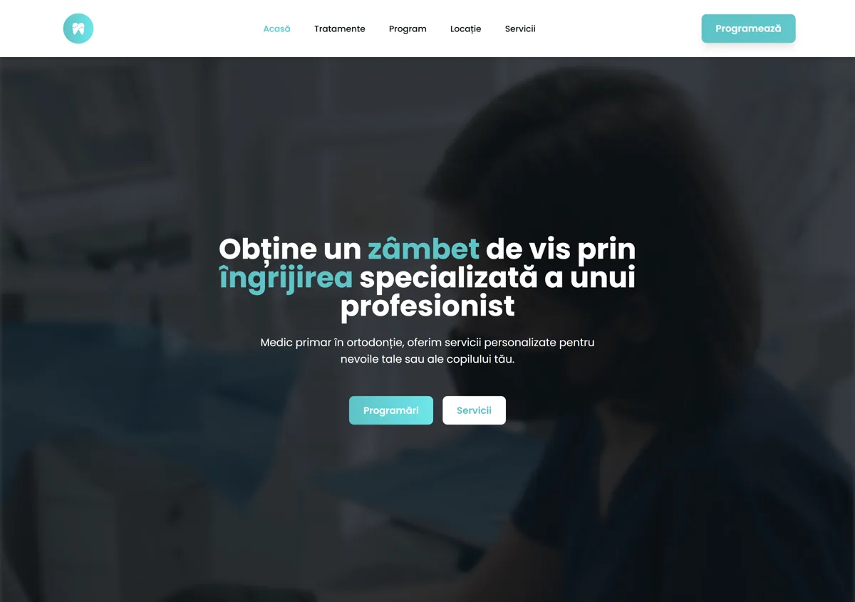 The CMI Boia Mihaela - Ortodontie website